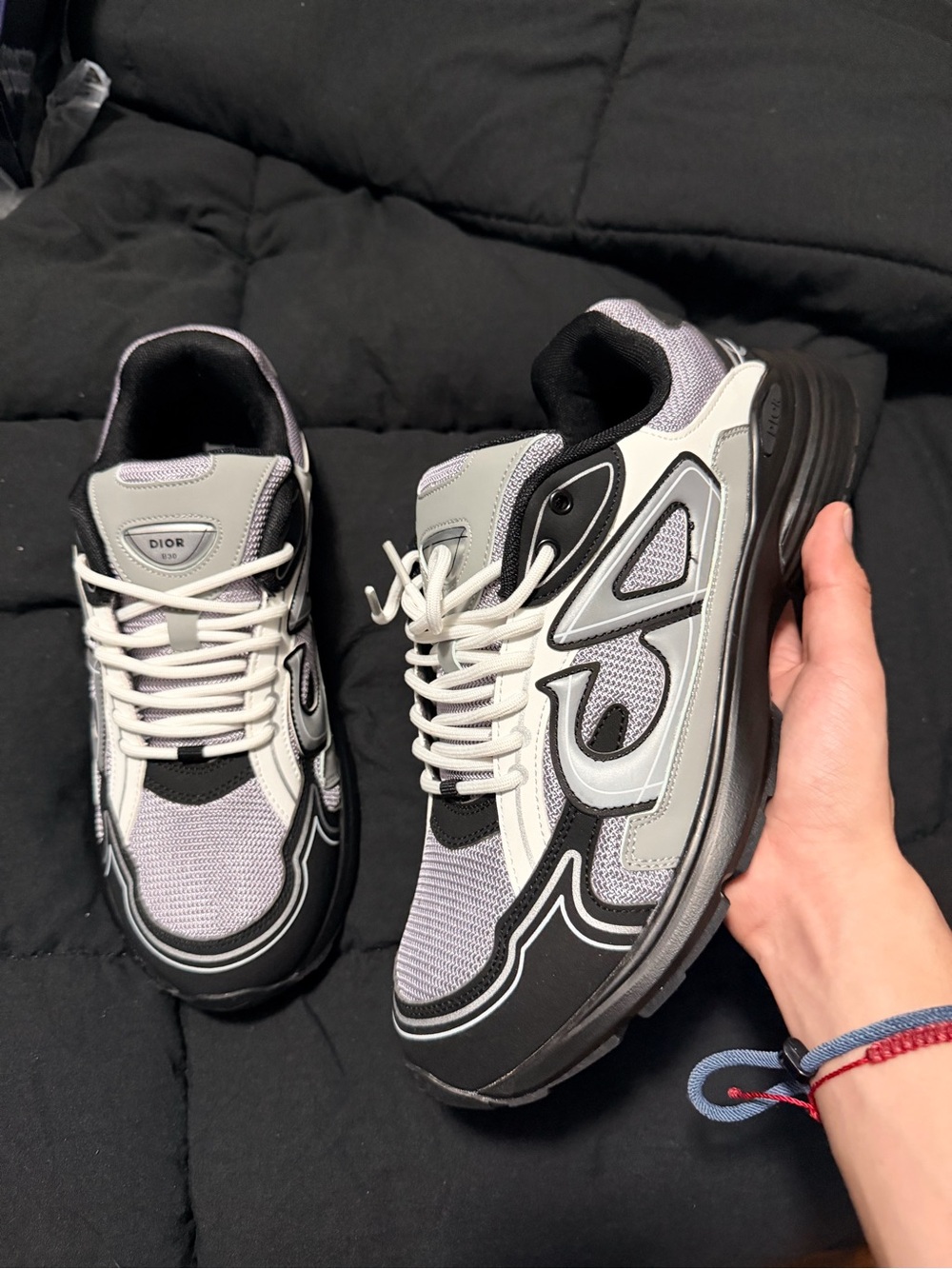 Dior Men’s Grey White & Black Runner Sneakers